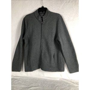 Talberts Woman's Gray Zip Up Sweater Adult Size Large